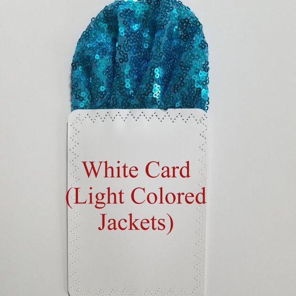 New! Men's Turquoise Blue Sequin Pre-Folded Pocket Square Insert - Picture 4 of 4